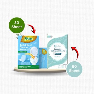 Koral Care Laundry Sheets (60 Loads) + Toilet Cleaner Sheets (30 Sheets)