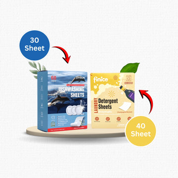 Premium Finice Laundry Detergent Sheets (40 Loads) + Finice Premium Dishwasher Sheets (30 Sheets)