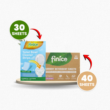 Eco Finice Laundry Detergent Sheets (40 Loads) + Toilet Cleaner Sheets (30 Sheets)